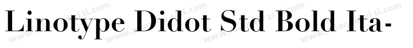 Linotype Didot Std Bold Ita字体转换